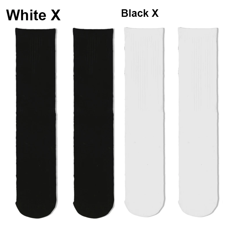 

Streetwear White Socks Men Hip Hop Harajuku OFF X Novelty Socks Skateboard Basketball Sport