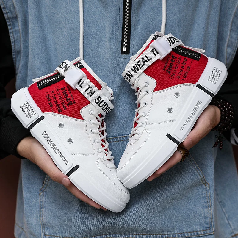 Мужская модная повседневная обувь высокие кроссовки весна-осень 2019 новая