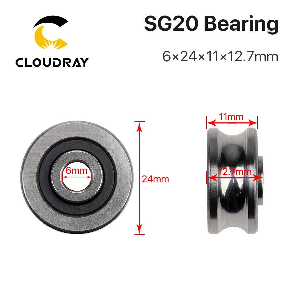 Cloudray 5 шт. подшипники SG10 SG15 SG20 SG25 шаровые подшипники для CO2 лазерной гравировки и резки