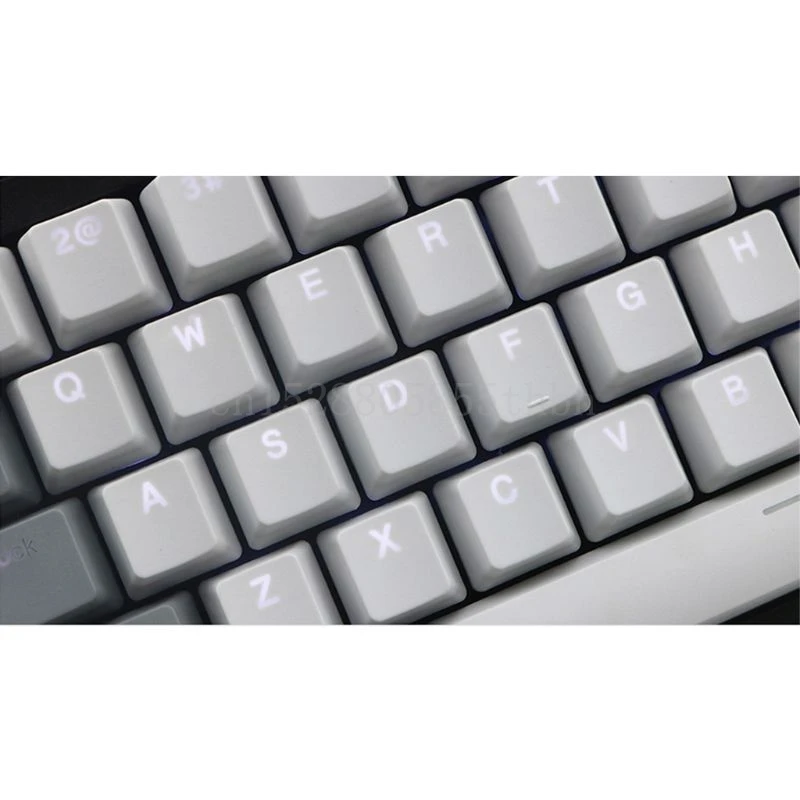 Винтажный стиль OEM профиль Толстая PBT выстрел подсветка RGB клавиши Серый Белый