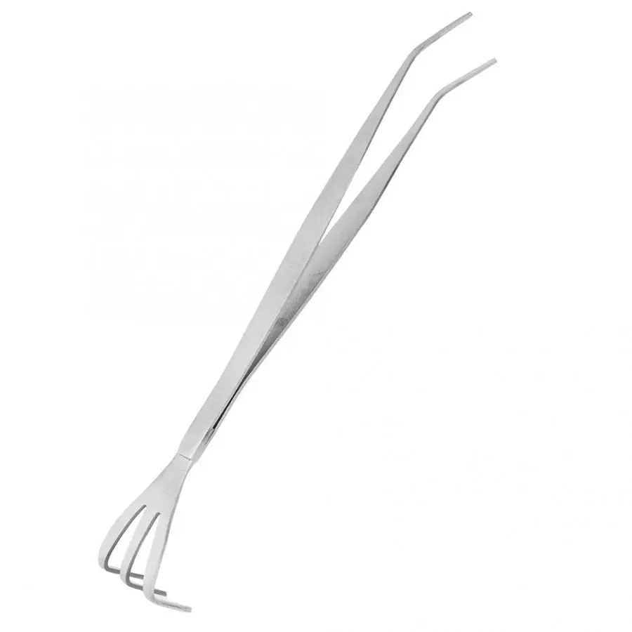Грабли из нержавеющей стали 2 в 1 пинцет бонсай с эргономичной ручкой для почвы и