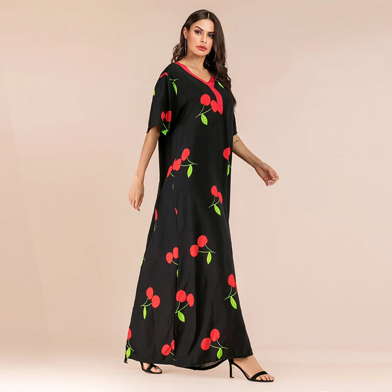 2019 последние мусульманское платье исламское Турция модный принт вышитый бант