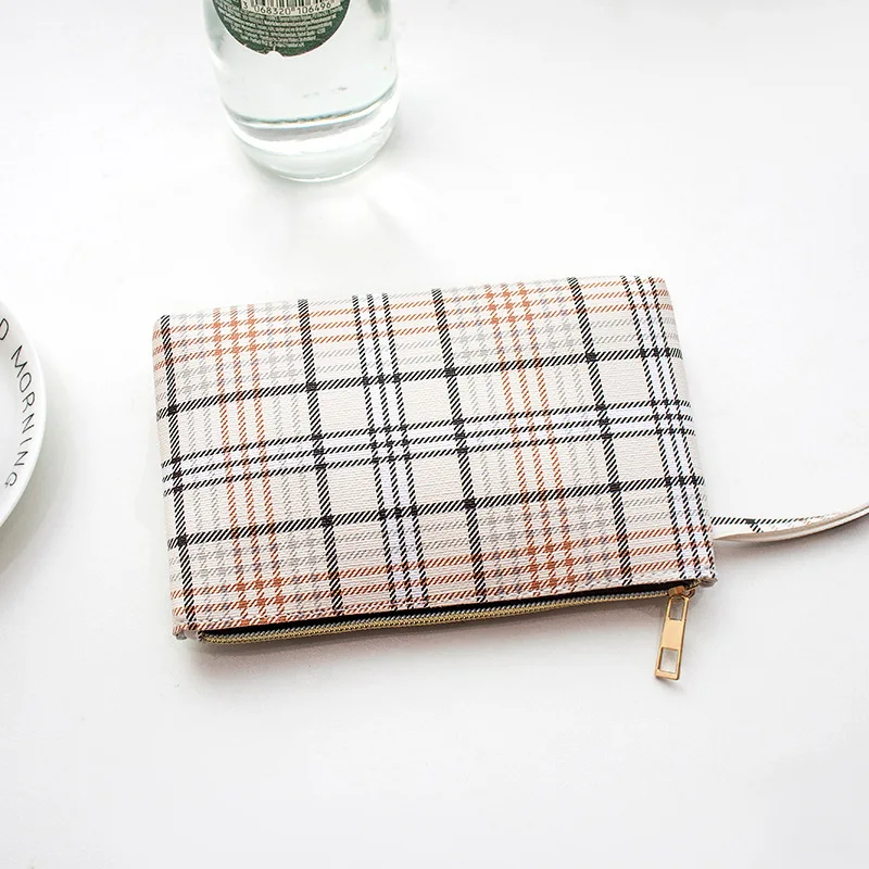 

Women'S Bag Handbag 2021 New Fashion Checkered Mobile Phone Bags Passport Cover Wallets Small Square Clutch Bag