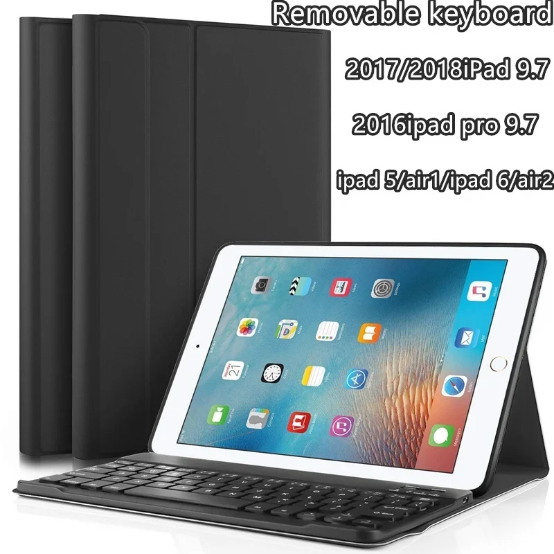 Ультратонкий чехол из искусственной кожи с магнитной съемной клавиатурой для IPad