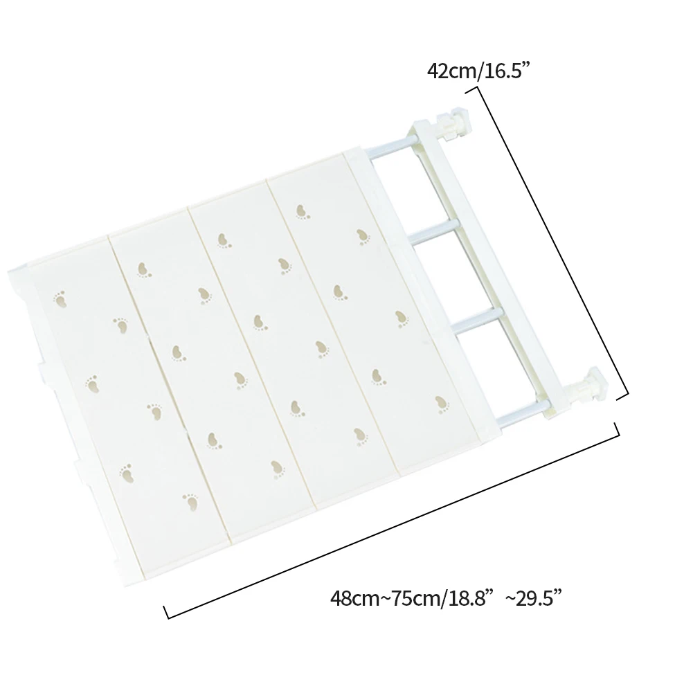 

Wardrobe Retractable Storage Holder Rack Cabinets Layered Partition Shelf Kitchen Holder Bedroom Paste Type Telescopic Organizer