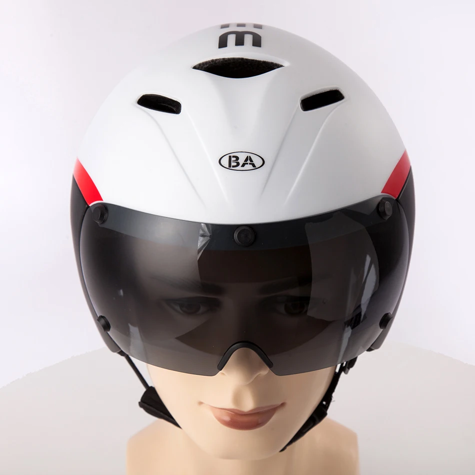 Шлем MTB Aero велосипедный шлем с объективом Триатлон tt tri очки для гонок дорожный велосипед Timetrial запчасти для велосипеда Casco 55-61 см