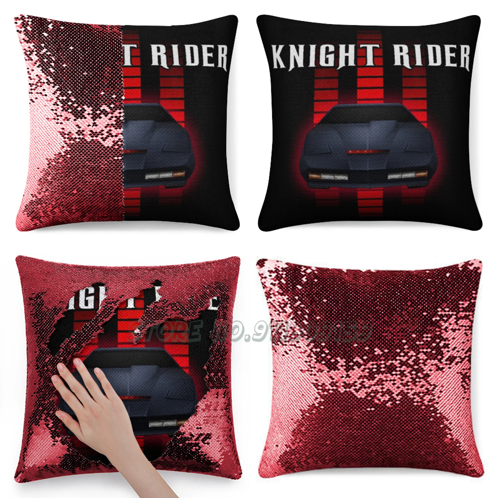 Рыцарь Райдер-Американская серия Волшебная наволочка блестки Мерцающая для