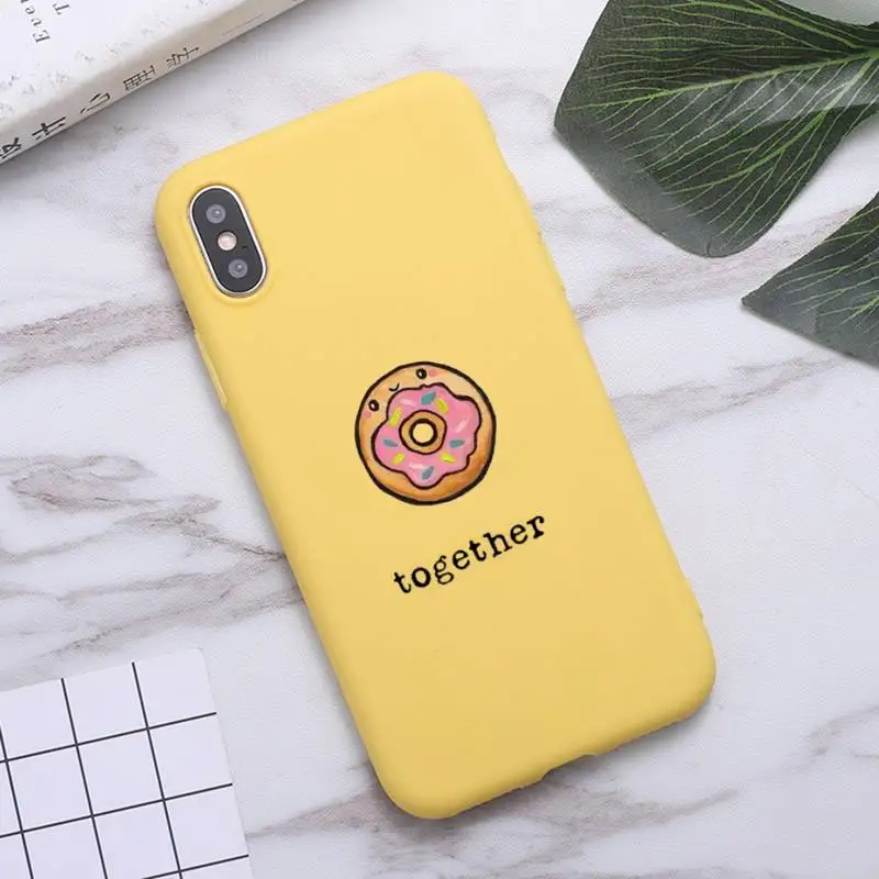 

Cute Milk Biscuits BFF Couple luxury Phone Case shell Candy Color for iPhone 6 7 8 11 12 s mini pro X XS XR MAX Plus