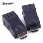 Bundwin 1 пара HDMI-совместимый удлинитель 4K 1,4 30M удлинитель для RJ45 через Cat 5e6 сетевой LAN Ethernet адаптер для HDTV HDPC