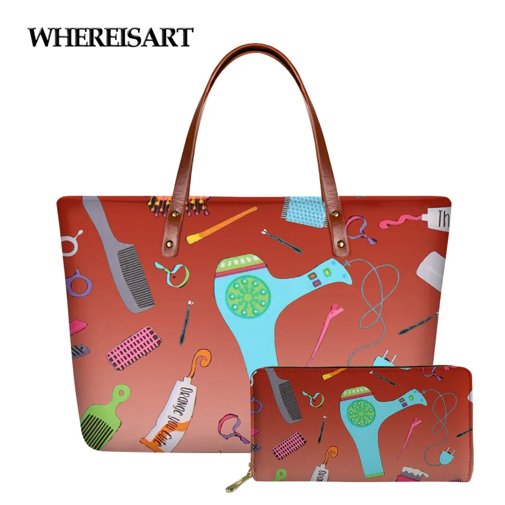 WHEREISART сумка кожаная парикмахер косметолог градиент дизайнерские сумки из