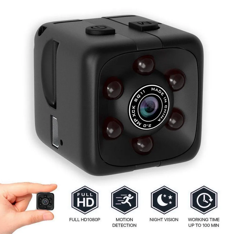 FULL HD 1080P Мини камера WIFI DVR SQ11 ночное видение водонепроницаемый корпус CMOS сенсор