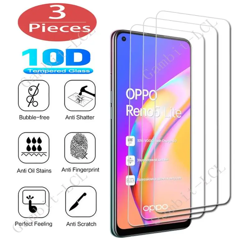3Pcs Protection Glass For OPPO Find X3 Lite K9 5G Reno5 Reno6 4G A11K A12 A12e A15 A15s Tempered Screen Protective Cover Film