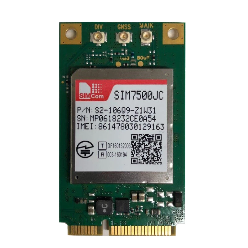 SIMCOM MINI PCIe SIM7500JC 4G LTE Cat 1 модуль полная мультиполосная фотография/HSPA +/UMTS/EDGE/GPRS/GSM для