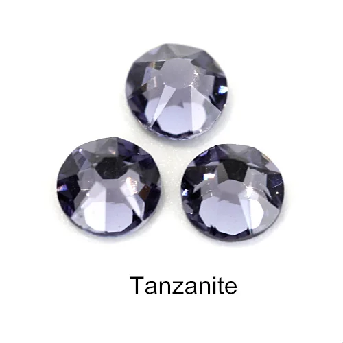 Tanzanite Стразы горячей фиксации, цветные, железные стразы, лучшее качество, 8 больших и 8 маленьких стразов, стразы горячей фиксации для свадебного платья F0059, 1440 шт - Цвет: Tanzanite