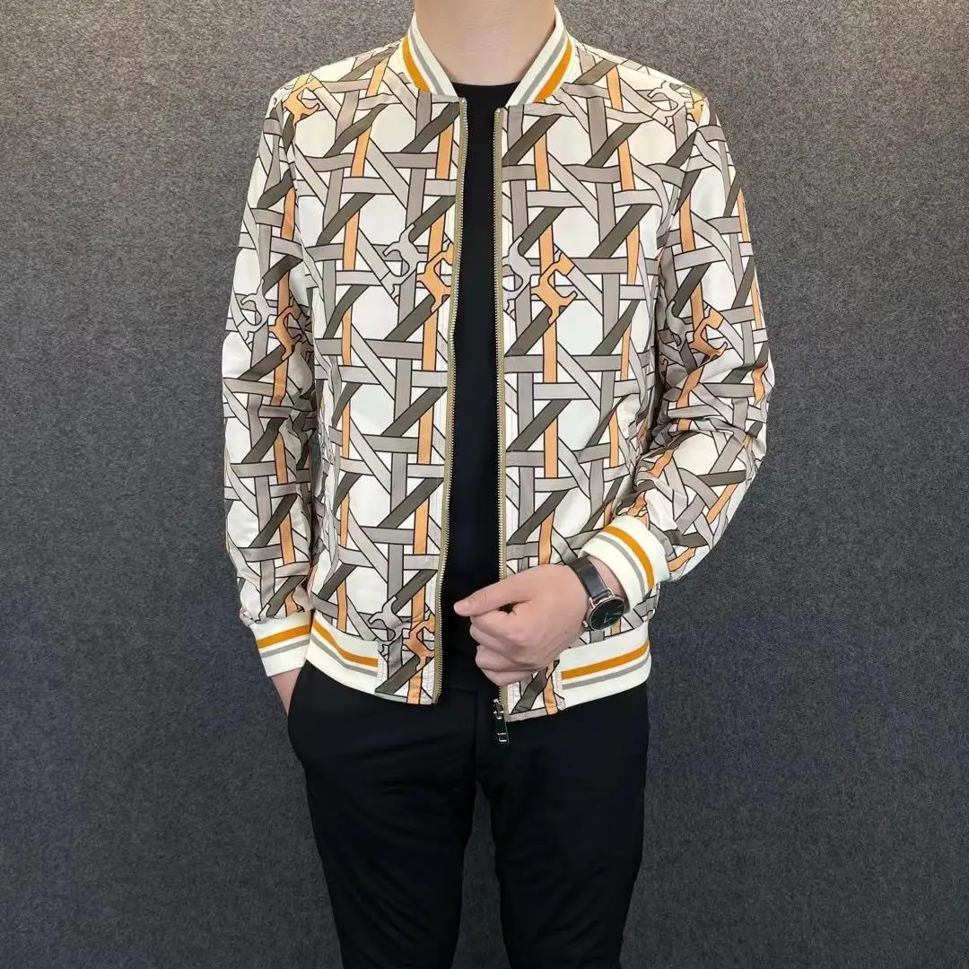 

Autumn and winter new men's trend double-sided wear stand-up collar jacket fashion warmth slim plus size jacket