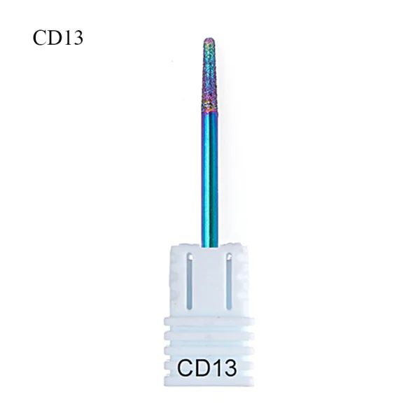 CD13 1 шт. электрические сверла для ногтей радужные алмазные фрезы для маникюра аксессуары роторные инструменты для дизайна ногтей LACD01-27-1 - Цвет: CD13