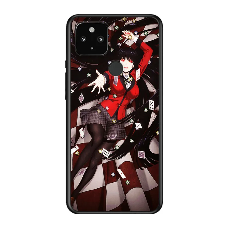 

Anime Kakegurui Yumeko Jabami Soft TPU Silicone Black Cover For Google Pixel 5 4A 5G 4 XL Phone Case