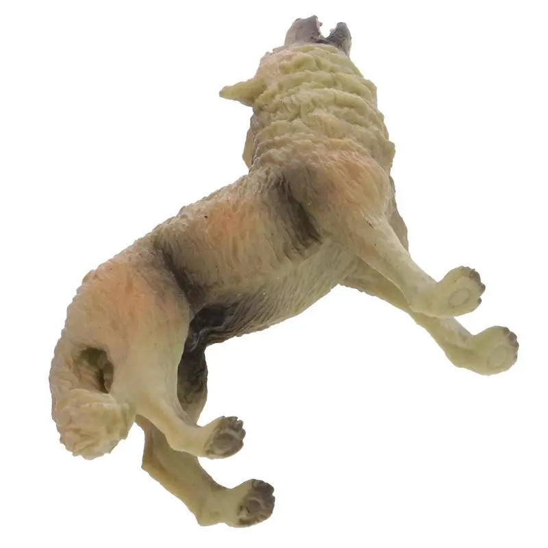 

Realistic Howling Wolf Wild Animal Figurine Model Action Figure Kid Toy Gift