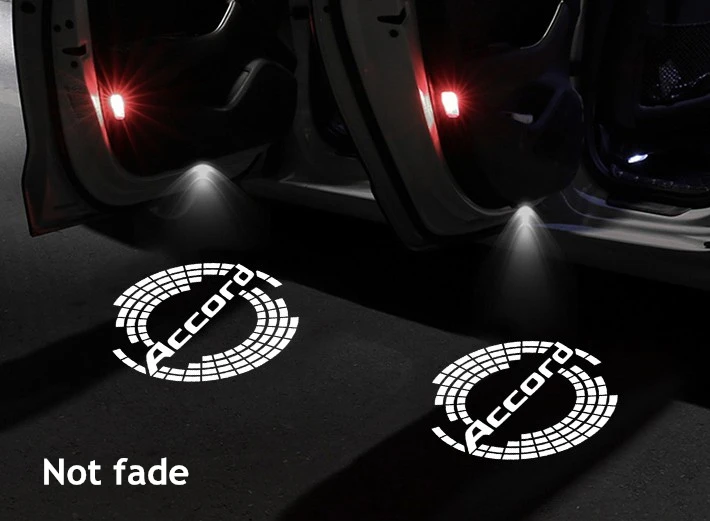 

2PCS Door Logo Lights courtesy Light for H-onda Accord projector LED door warning light 3D shadow ghost puddle lamp