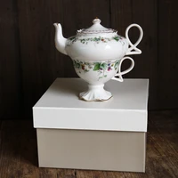 european limited edition high end one pot one cup french elegant berry tea pot set