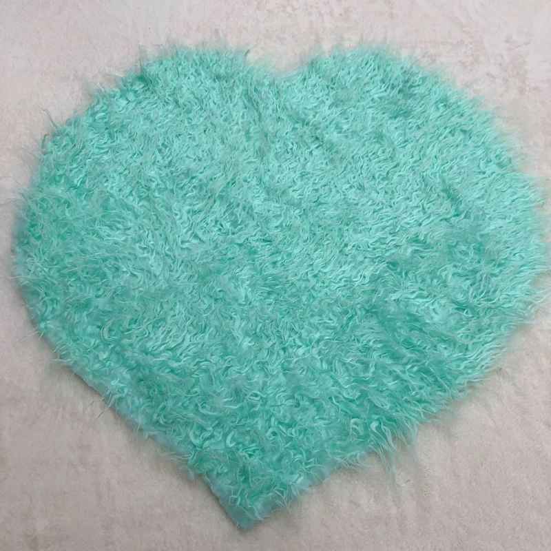 

K3NE Heart Blanket Newborn Baby Soft Faux Fur Photograph Prop Blanket Infant Background Photo Prop Basket Stuffer Filler