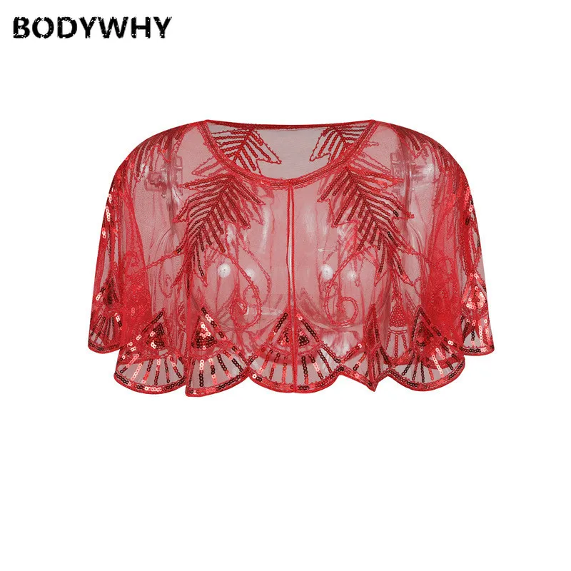 

New Sequin Dress Small Shawl Short Paragraph Outside Party Small Dress Shawl Prom Gauze Shawls And Wraps