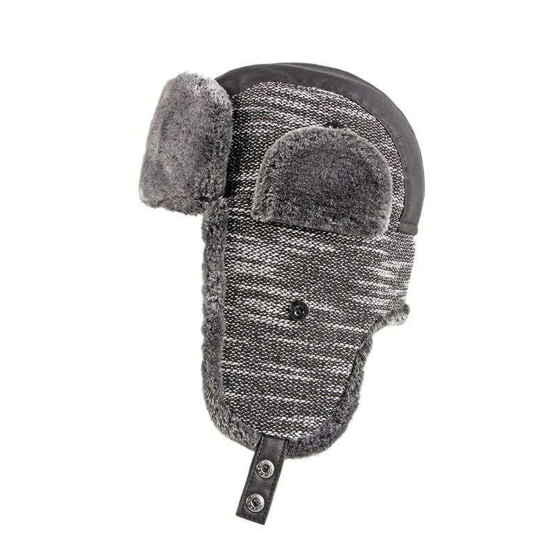 Новинка 2020 шапка бомбер Fibonacci женская и мужская зимняя вязаная плюшевая