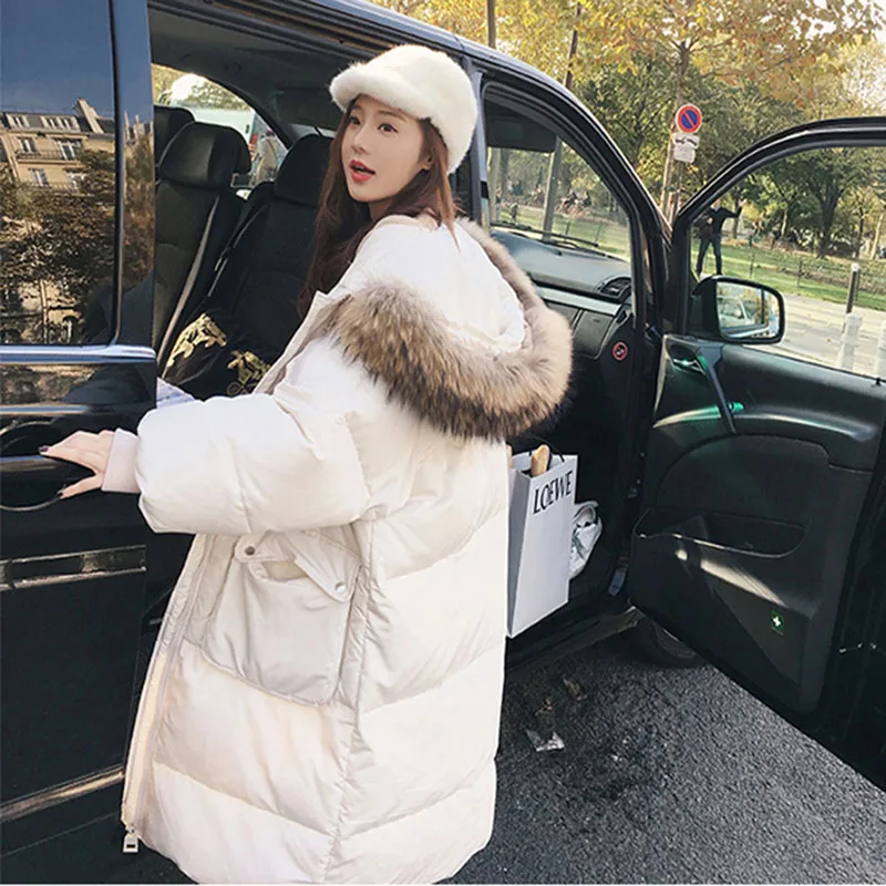 2019 New Autumn winter Medium length Women parka Warm Outwear Coats Jackets Solid zipper Thickening Female Fashion Cotton