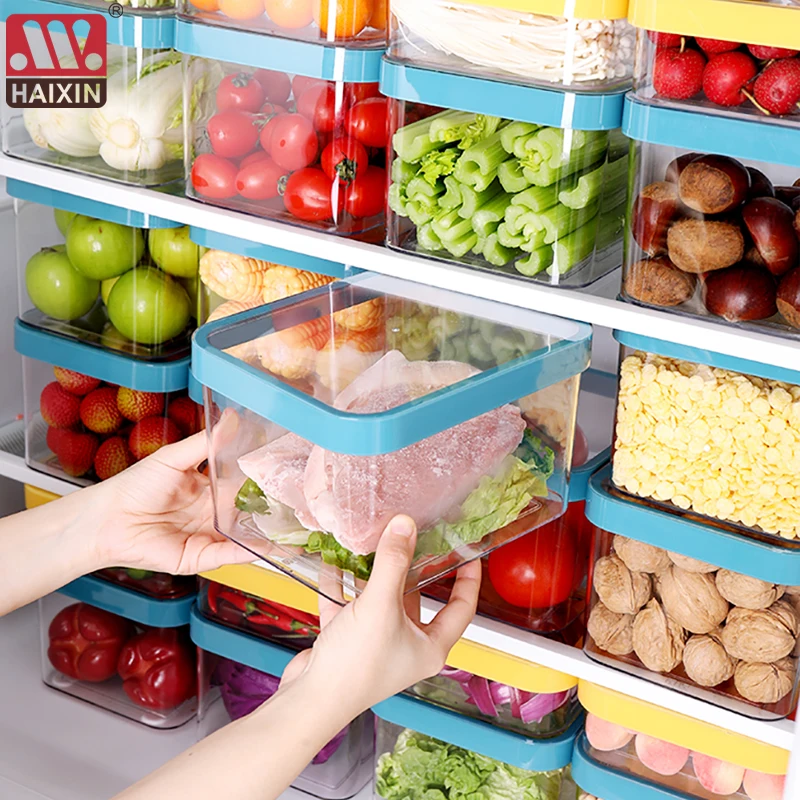 

Refrigerator Food Storage Box Kitchen Storage Can Snacks Vegetable Storage Household Plastic Fruit Storage Box Grain Container