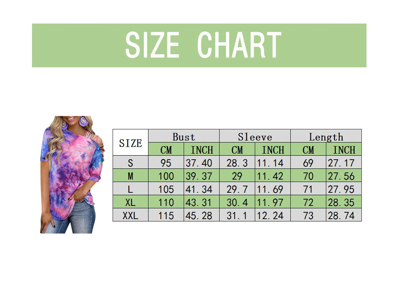 

Women Fashion Tie-dye Print Short Sleeve Vest Dew Shoulder Shirts Blouse bloezen vrouwen blusas ropa de verano mujer 2021