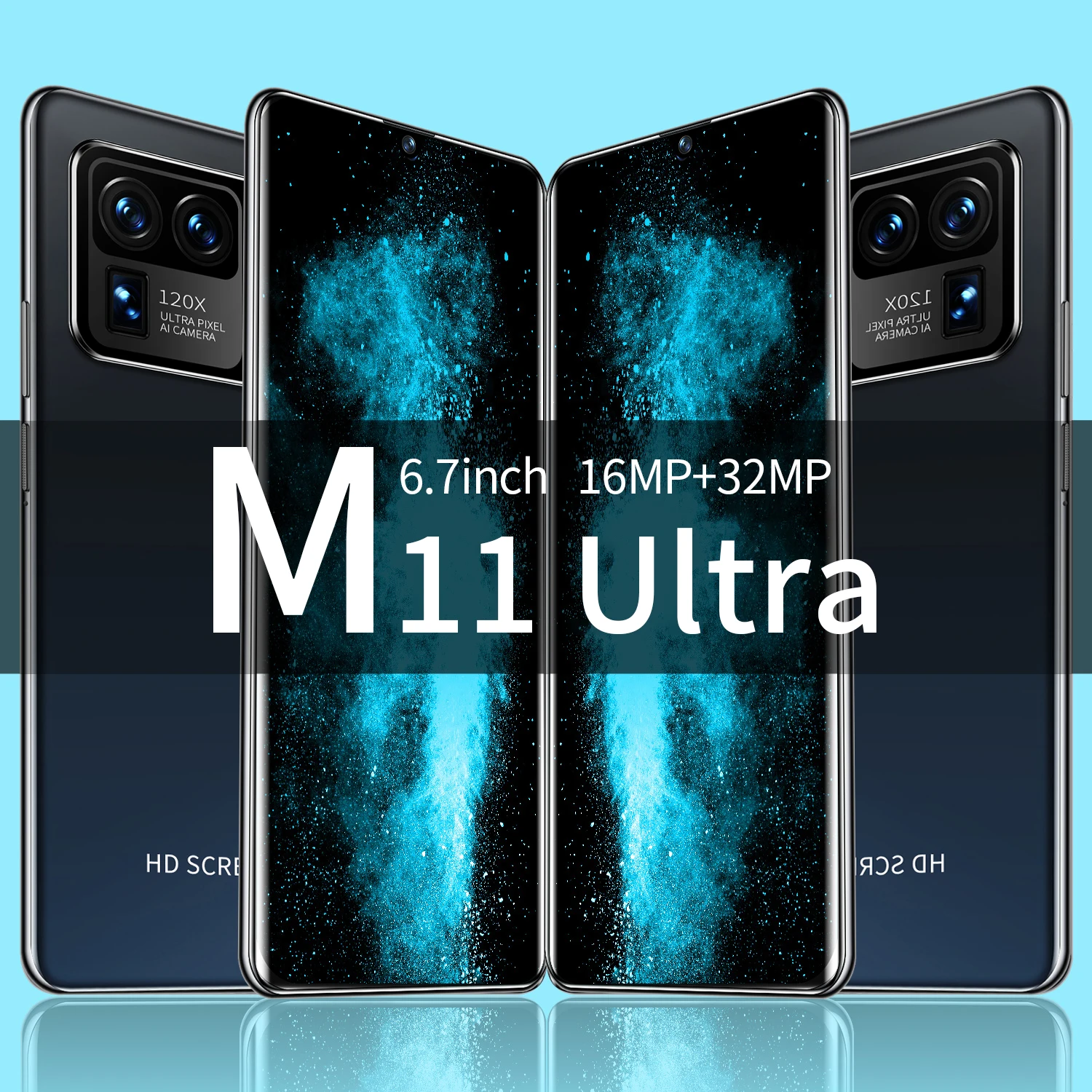 

Global Version Cellphones M11 Ultra 6.7inch 512G Dual SIM 6800mAh Mobile phones Snapdragon888 Smartphones celular телефон