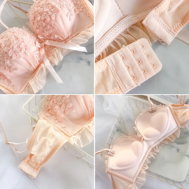 

Sexy Bras Comfort Wireless Women Underwear Bra Beauty back Lace Floral Girl Brassiere 3/4 Cup Push Up Female Bralette BH