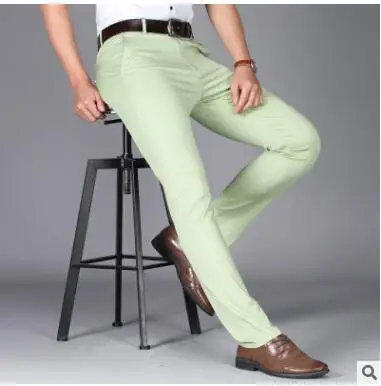 

ZNG 2018 new summer men's casual pants Korean version of the fashion stretch cotton slim straight men's thin trousers free