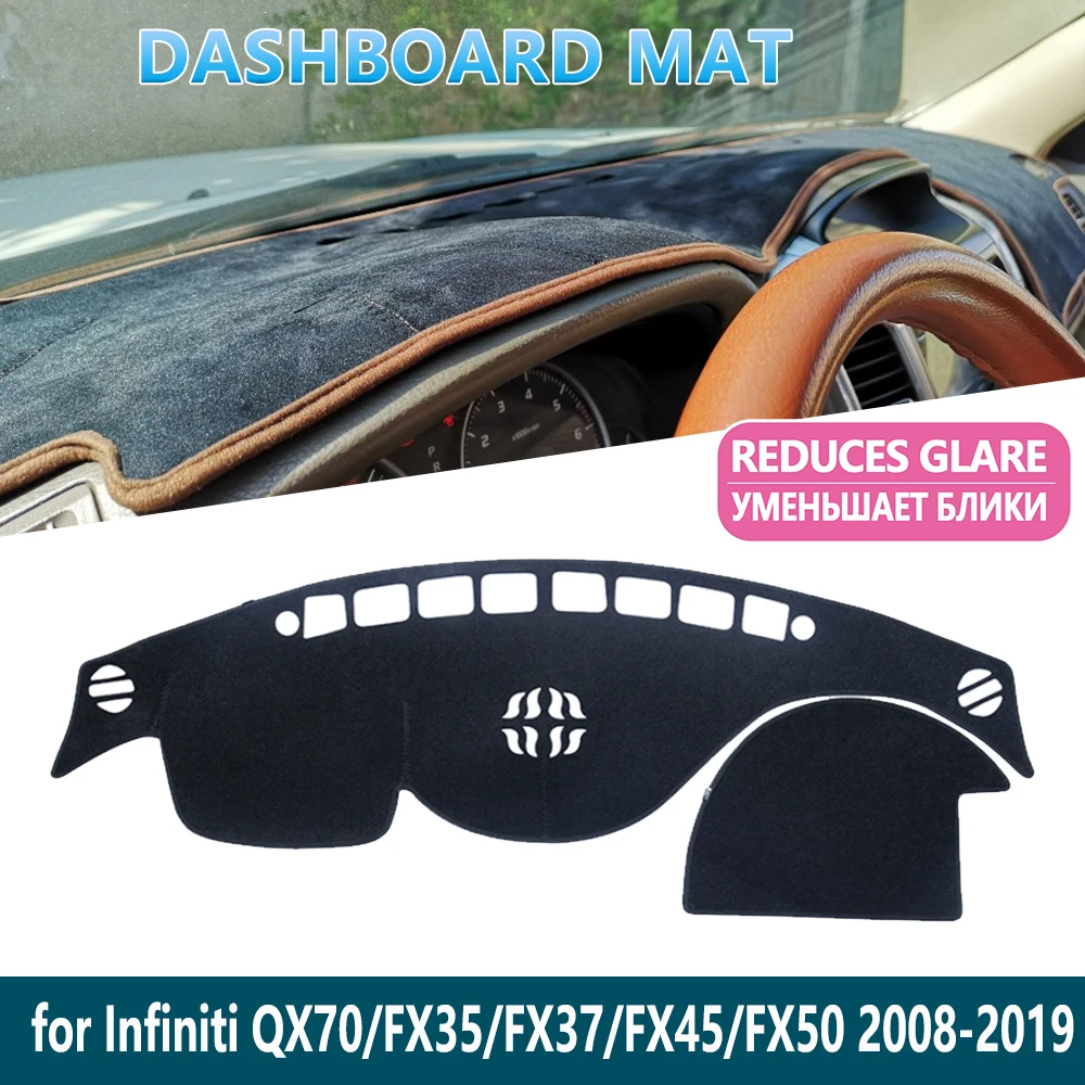 Коврик для приборной панели Infiniti QX70 FX35 FX37 FX45 FX50 2008 ~ 2019 S51 Защитная панель