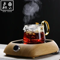 sendian japanese transparent glass teapot high temperature resistant filter water bottle 2021 new office kitchen tea accessories