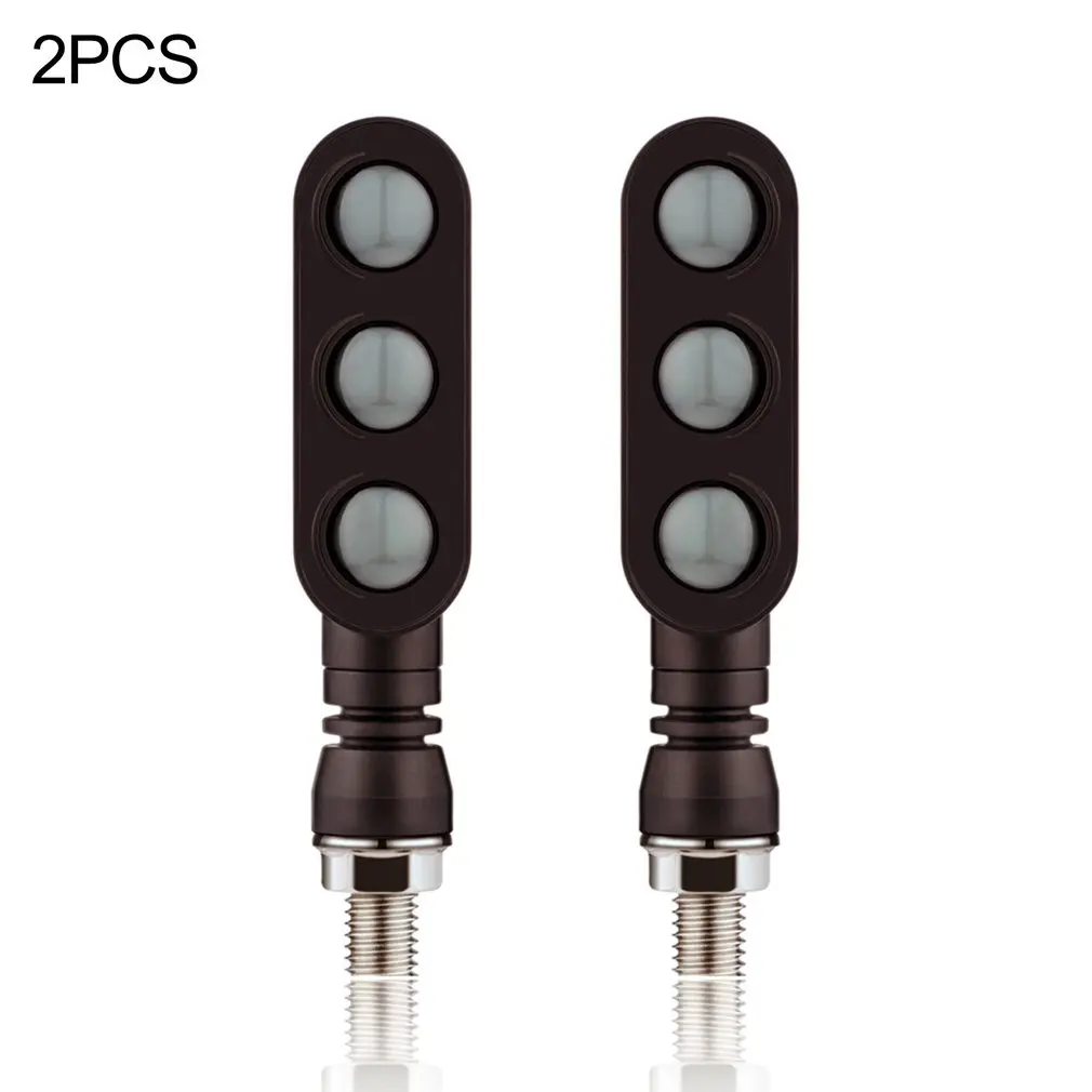 

2Pcs Motorcycle Turn Signals Light 3 In 1 Red Yellow Green Brake Lights Indicator Stop Signals Lamp Motorcycle Flashing Light