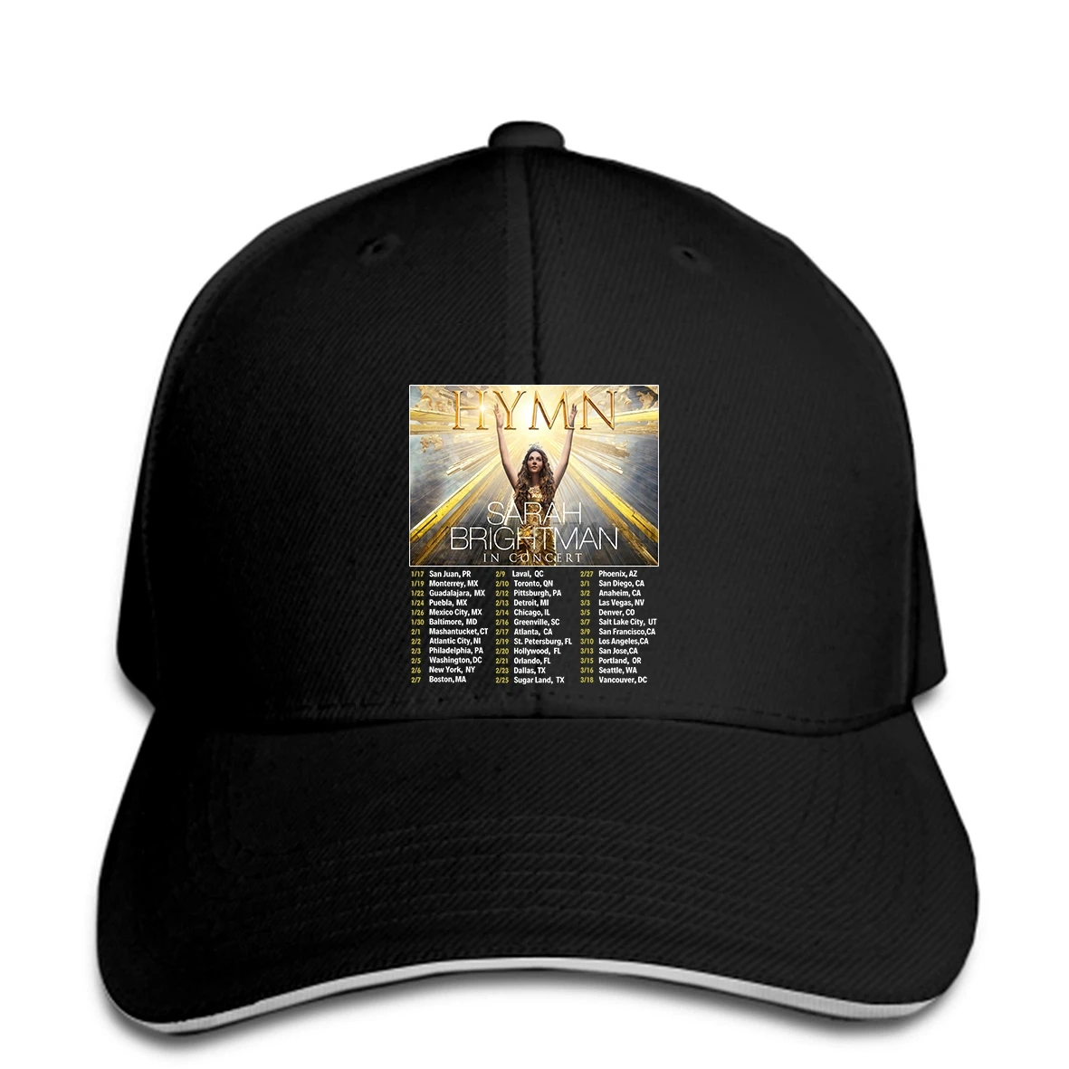 

Baseball cap Sarah Brightman in concert HYMN tour concert 2019 black
