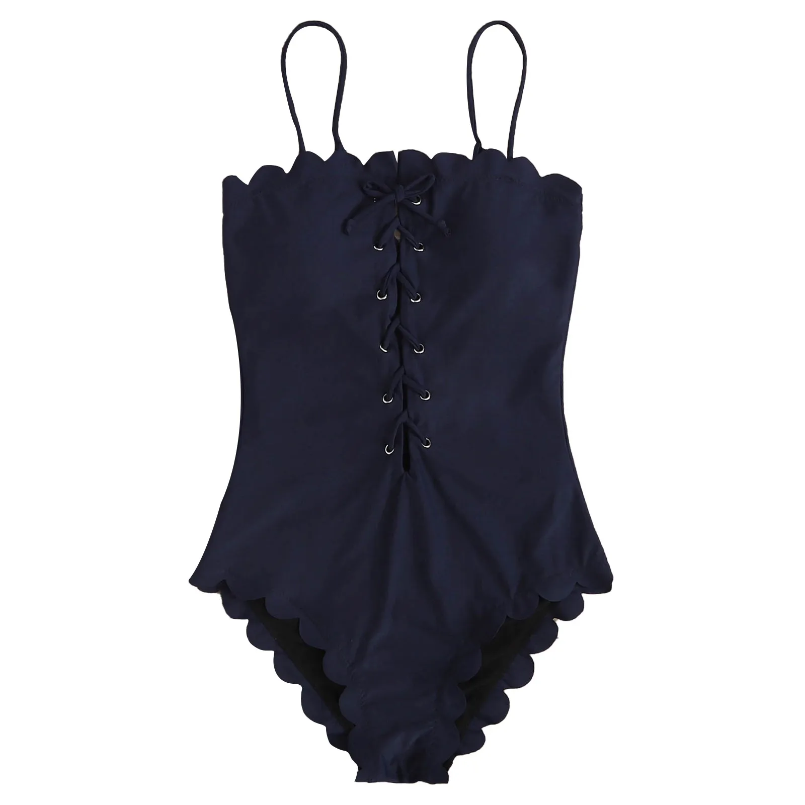 

Women One-Piece Swimsuit Solid Color Strappy Sexy Camisole Swimsuit Beachwear Diving Bathing Suit Swimwear Biquini 2021 #40