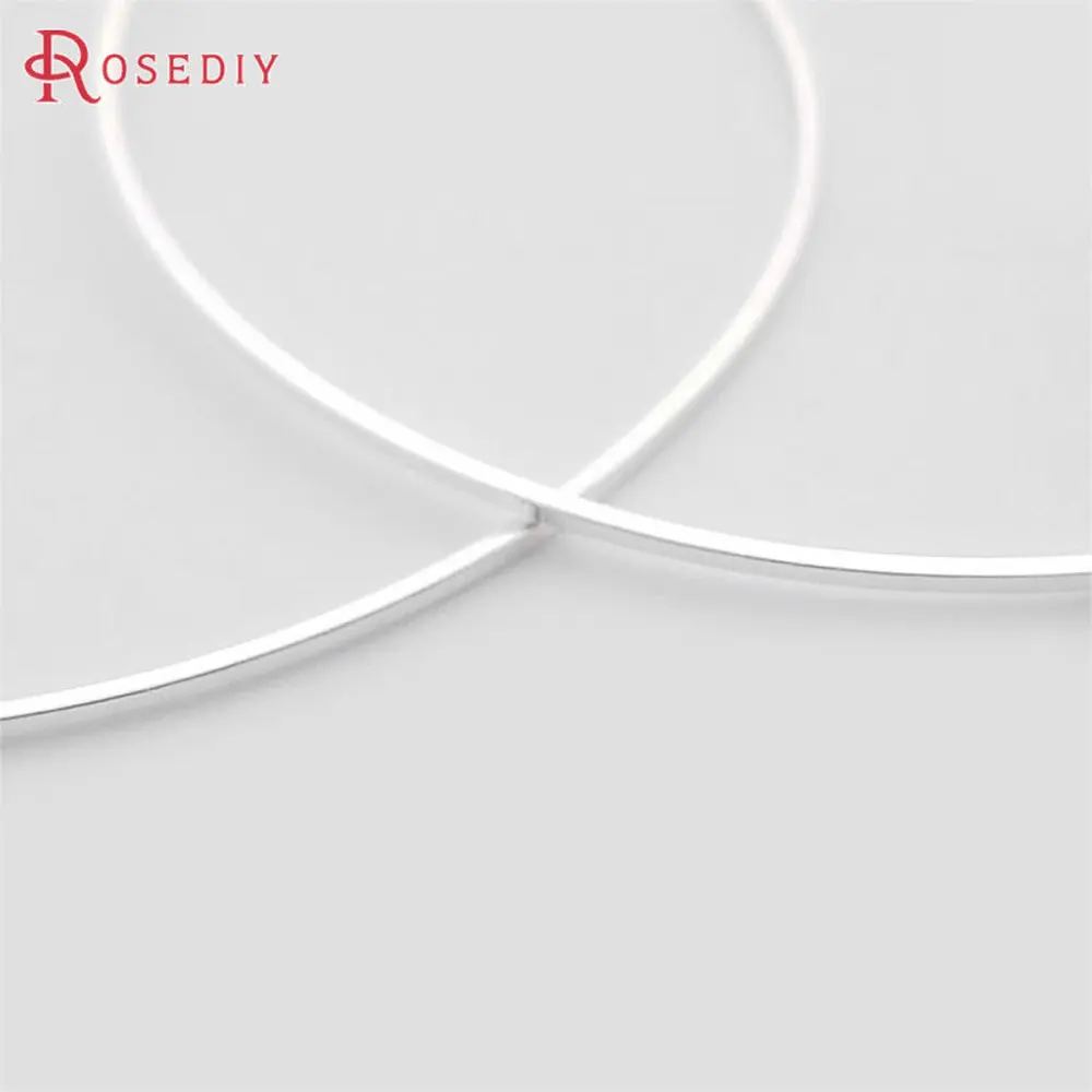 Закрытые посеребренные латунные кольца для бижутерии Rosediy