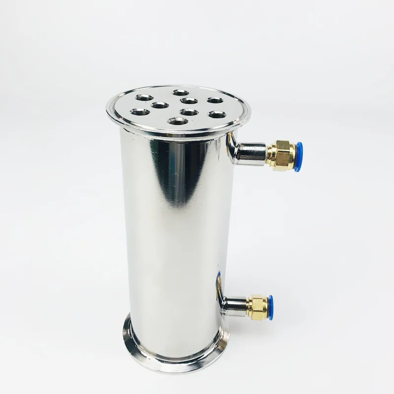 3&quot 76mm(OD91mm) Dephlegmator Reflux Distiller Condenser. Length 200mm With 1/4&quot Female Tread Sanitary Steel 304 - купить по
