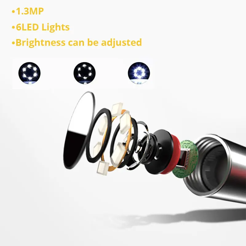 

Digital Otoscope 3.9mm ENT endoscope 7 Inch HD Screen visual otoscope ear Cleaning endoscope Ear Scope Camera Can Record Video