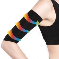 2pcs elastic sleeves women pressure shaping exercise yoga thinning arms tightening butterfly arm bundle set ribbed arm shaping