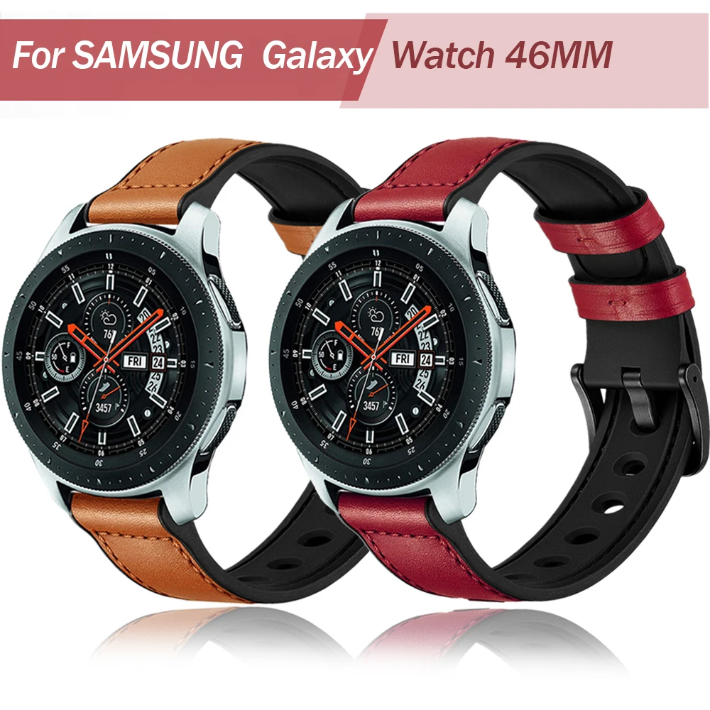

Leather Band for Samsung Galaxy Watch 42mm 46mm Band for Galaxy Watch Band Bracelet Accessories Watchbands Belt Straps 20mm 22mm