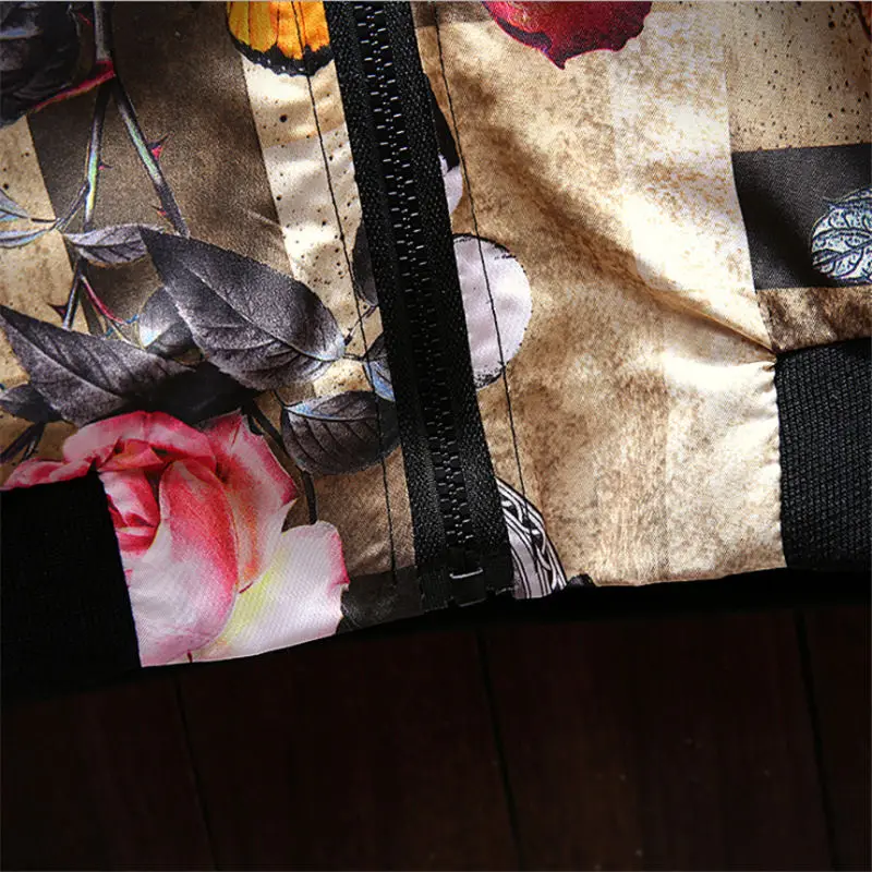 

2021 New Spring Autumn Clothing Fashion Slim-type Men Jacket Printing Men's Casual Stand Collar Jacket Large Size Zipper Coat