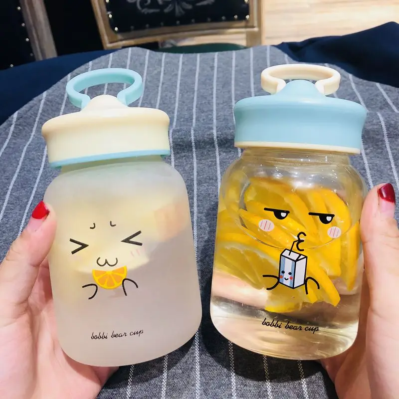 Креативная Милая бутылка для воды девочек студентов детей Kawaii прозрачная