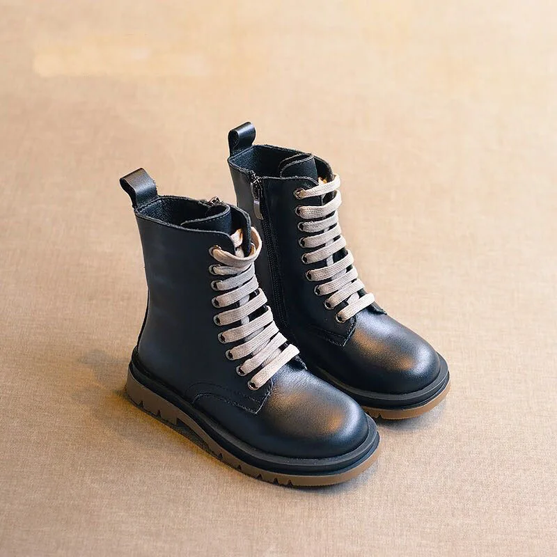 Детская обувь кожаные ботинки Martin для девочек осень 2020 модные новые в британском