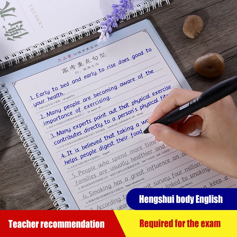 

3 Pcs English Italic Groove Practice Copybook Reusable Handwriting Practice Calligraphy Book English Alphabet Word Can Be Reused