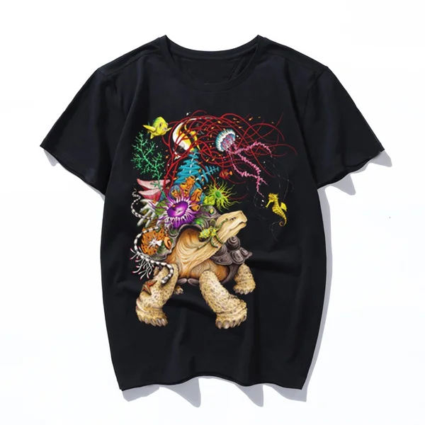 

Мужская черная футболка «назад в море»