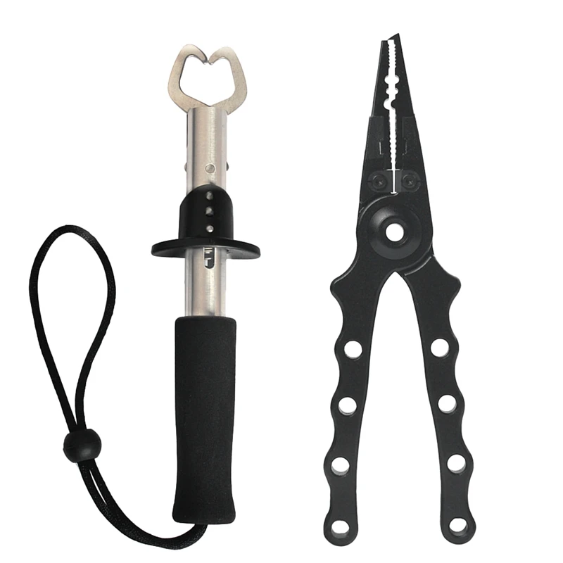 

2Pcs Fishing Tool Set, Fishing Hook Remover, Fishing Pliers Hook Remover,Fish Plier-Fish Gripper for Handling Fish