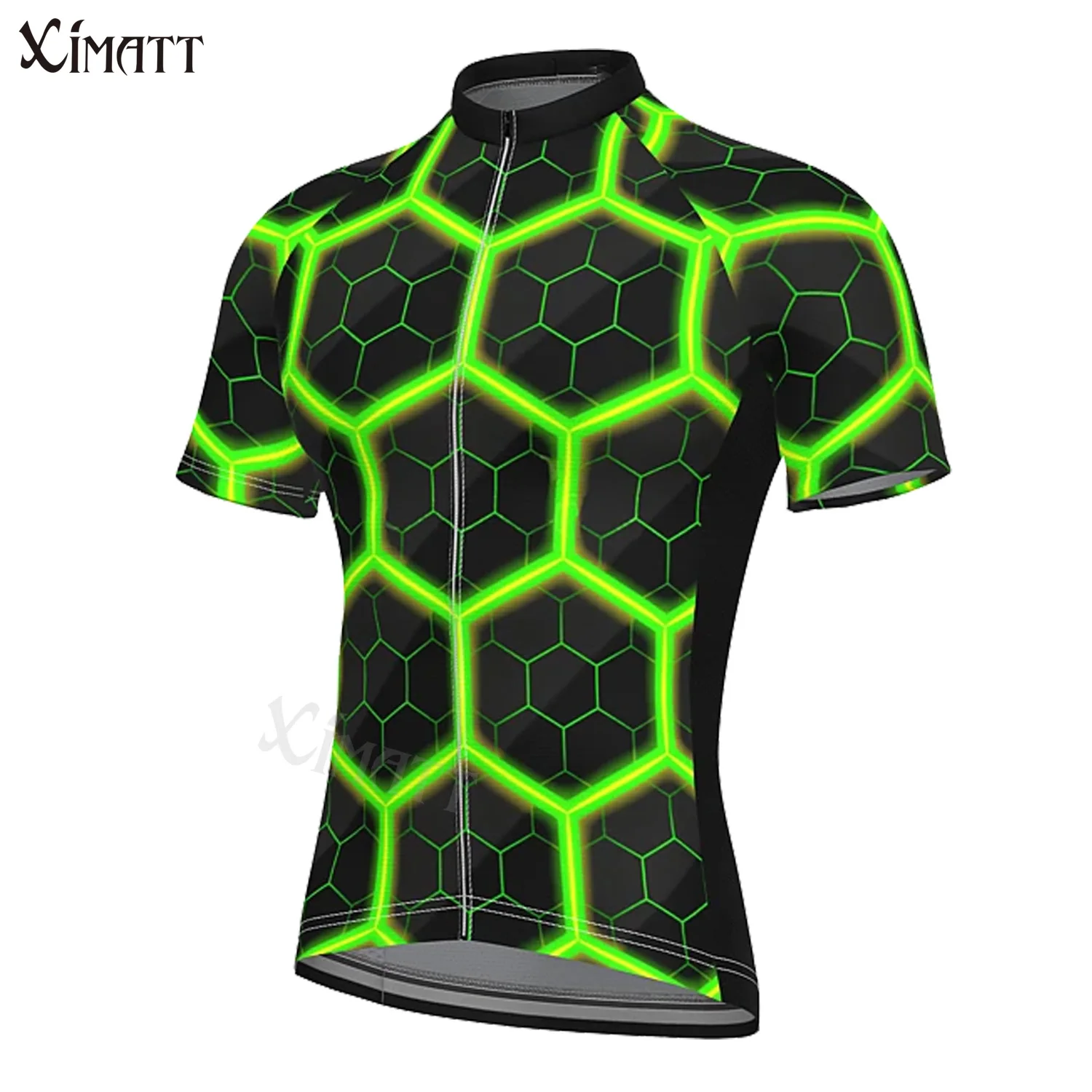 Футболка мужская с коротким рукавом трикотаж для велоспорта нагрудником